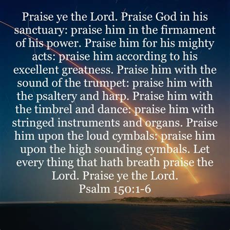 Psalm Praise Ye The Lord Praise God In His Sanctuary Praise