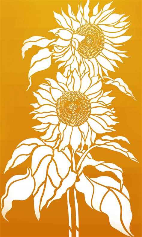 Sunflower Stencil Printable