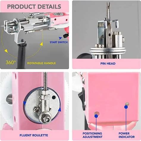 Tufting Gun 2 en 1 5 40 Étapes S Pistolet à Touffeter électrique 7 21