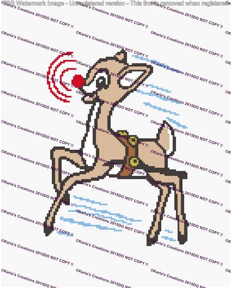 Rudolph Crochet Graph Etsy