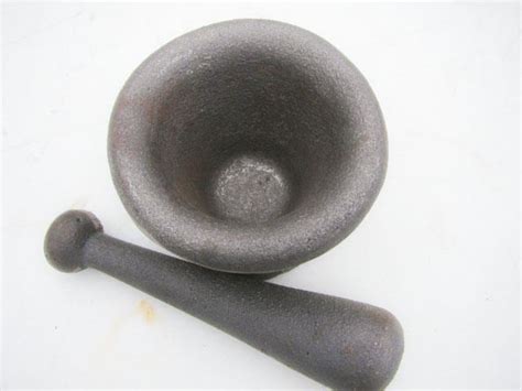 Cast Iron Mortar Pestle Rock Ore Crusher Pulverizer Assay Gold Silver Make Your Own Gold