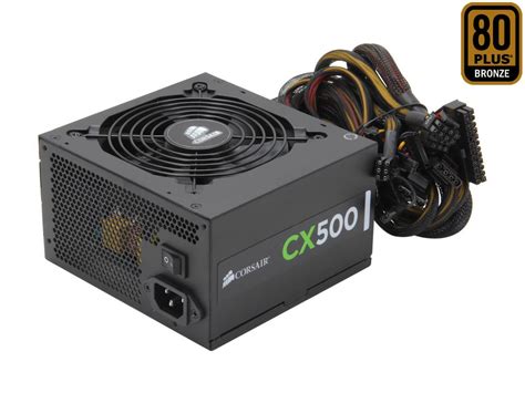 Corsair Cx Series Cx500 500w 80 Plus Bronze Active Pfc Atx12v And Eps12v Power Supply