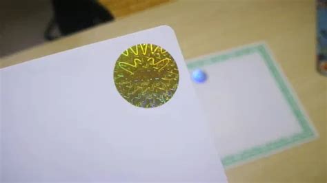 Gold Foil Hot Stamping Hologram Security Label Paper Sticker Gold Foil Hot Stamping Hologram