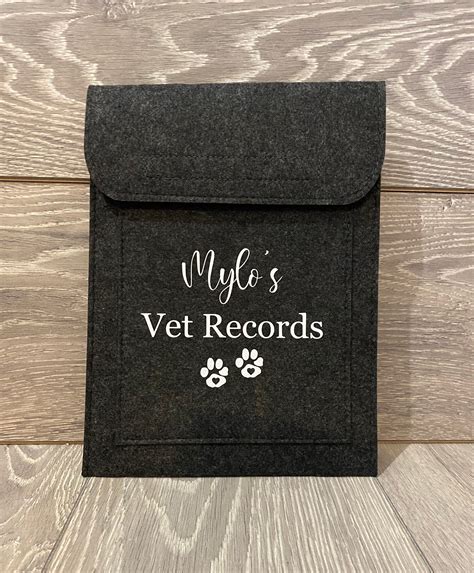 Personalised Pet Document Folder Custom Made Vet Notes Etsy Uk