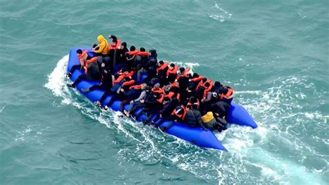 Migrant crisis: Footage shows boat attempting to cross Channel | UK News | Sky News