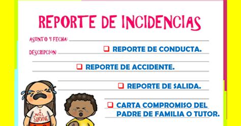 Formatos Para El Registro De Incidencias En El Aula Reporte De