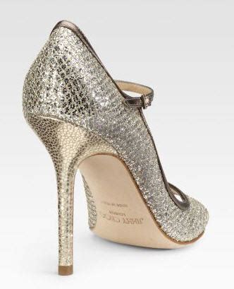 Shoe Of The Day Jimmy Choo Champagne Glitter Mary Janes Exotic Excess