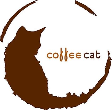 Cat logo design, Cat coffee, Cat logo