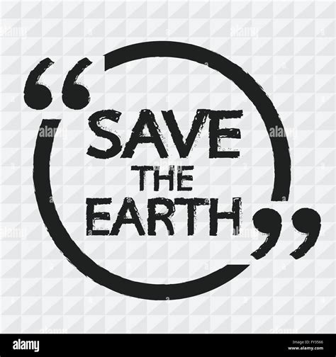 SAVE THE EARTH Lettering Illustration Design Stock Vector Image Art