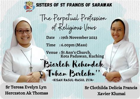 The Roman Catholic Archdiocese Of Kuching Perpetual Profession Of