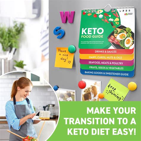 Keto Cheat Sheet Magnets Booklet Keto Diet For Beginners And Dummies Kit Magnetic Keto Food