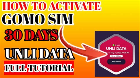 How To Activate Gomo Sim Unli Data Days Tagalog Tutorial Youtube