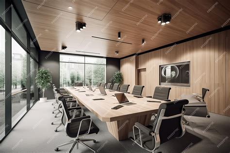 Premium AI Image | modern office space interior design