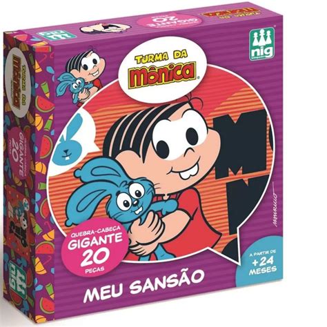 Quebra Cabeça Infantil Gigante Meu Sanção Turma Da Monica 20 Peças