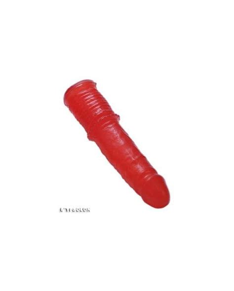 Pênis Ou Dildo De 11Cm de Silicone Vermelho Ponta Fina Cabo Sex