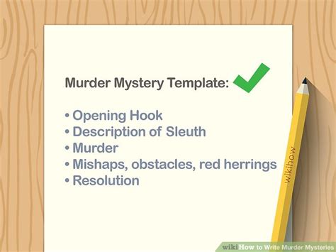 How To Write Murder Mysteries With Pictures Wikihow