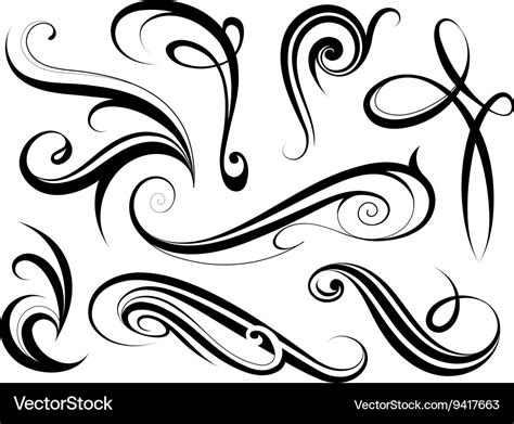 Calligraphy Swirls Vectors