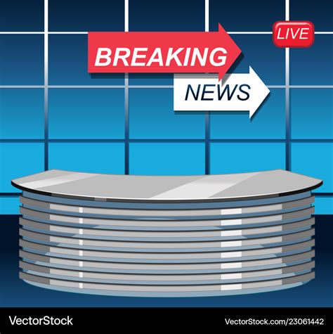 Breaking news studio background Royalty Free Vector Image