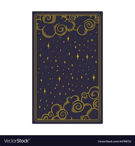 Tarot aesthetic golden card astrological Vector Image