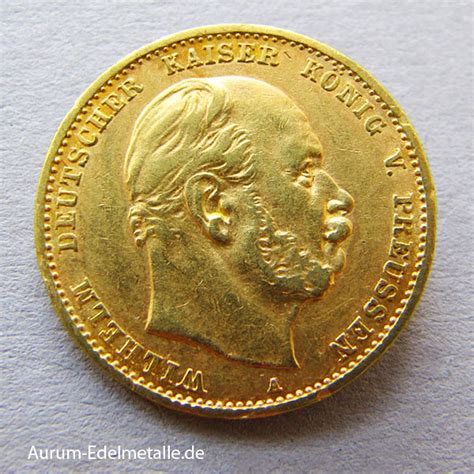 Deutsches Reich Mark Wilhelm I Preussen Gold Aurum Goldshop