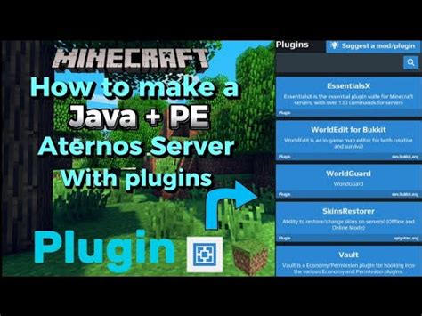 How To Make A Minecraft Java PE Aternos Plugin Servers Free