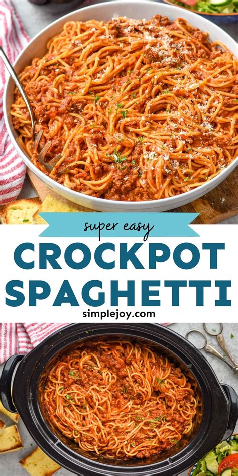 Crock Pot Spaghetti Slow Cooker Pasta Recipes Crockpot Pasta Recipes Dinner Recipes Crockpot