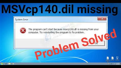 How To Fix Msvcp140 Dll Missing Error Windows 10 8 7 How To Fix