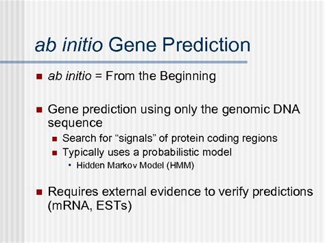 Ab Initio And Evidence Based Gene Finding A Basic