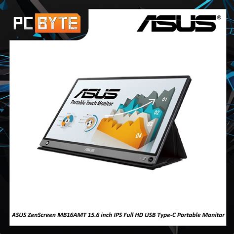 ASUS ZenScreen MB16AMT 15.6 inch IPS Full HD, USB Type-C Portable USB ...