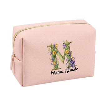 Grande Trousse De Toilette Rose Taperso Avec Motif Mamie Geniale