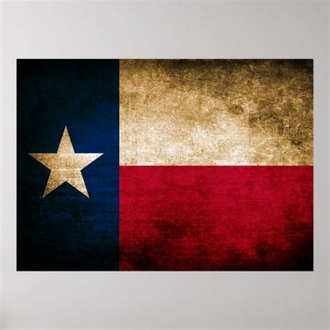 Vintage Flag of Texas Poster | Zazzle