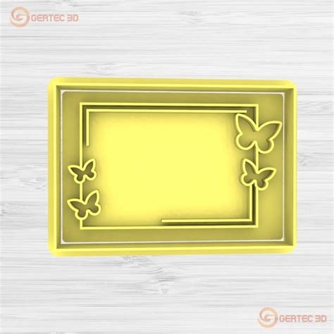 Marco Rectangular Mariposas Cortante Stamp Gertec D