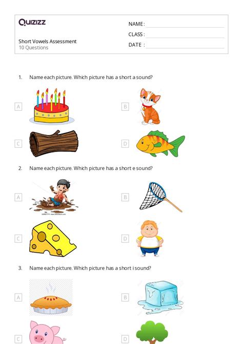 Vowels Worksheets For St Class On Quizizz Free Printable