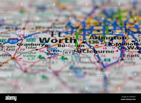 Burleson Texas Usa Shown On A Geography Map Or Road Map Stock Photo Alamy