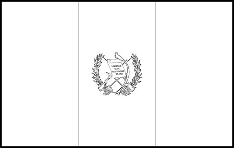 Guatemala Flag Coloring Page