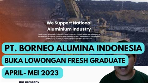 Lowongan Kerja Pertambangan Pt Borneo Alumina Indonesia Mei