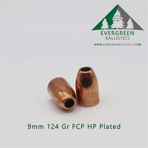 9mm 124 Grain Plated Hollow Point Bullets – Evergreen Ballistics