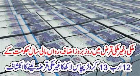 ملکی و غیر ملکی قرض میں روزبروز اضافہ، رواں مالی سال حکومت کے 12 ارب 13