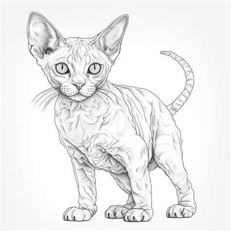 Premium Vector Devon Rex Kitten Cat