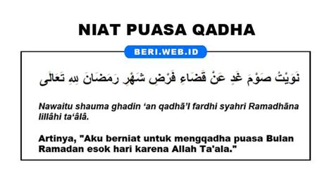 Panduan Lengkap Niat Puasa Qadha Ramadhan Dan Kiat Kiatnya Religi