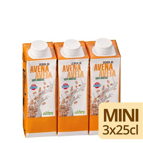 Alitey Bebida avena sin azucares añadidos Brick pack 3 x 250 ml 750 ml