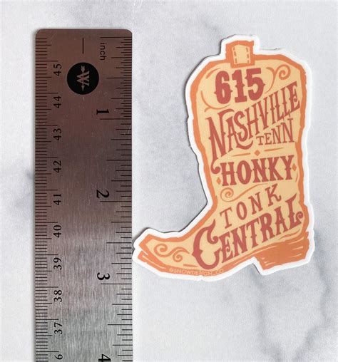 Nashville Sticker Country Music Stickers Honky Etsy