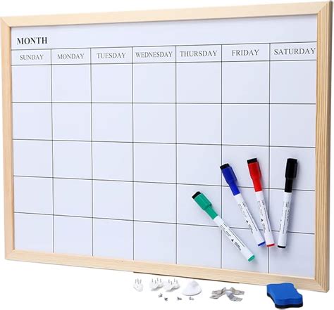 Dumanasen Dry Erase Wall Calendar Monthly Calendar Natural Wood