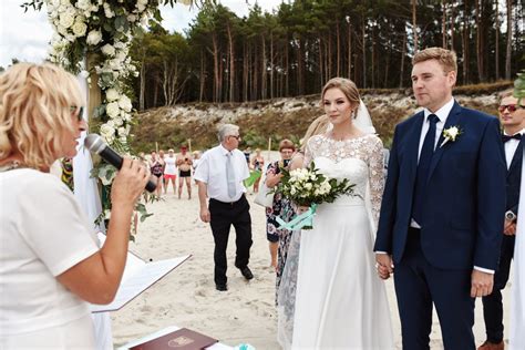 Lub Na Pla Y Wesele Nad Morzem Fotografia Lubna Przemek Bia Ek