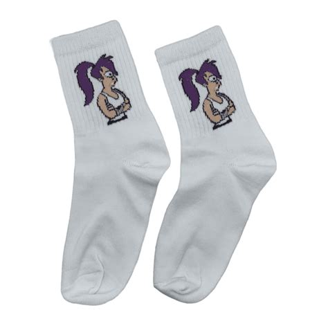 Tenis De Diseño Lila Futurama Socks Style