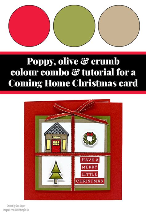 Tutorial For Coming Home Christmas Card Saras Crafting And Stamping