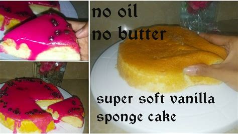 No Oil No Butter Cake Super Soft Vanilla Sponge Cake With Pink Mirror Glezz Without Any Cake