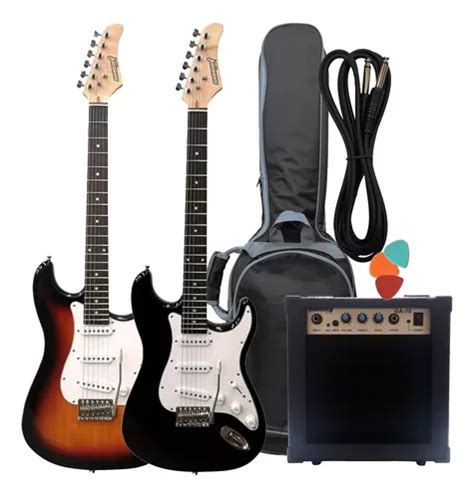 Pack De Guitarra Electrica Stratocaster Ampli C Accesorios Cuotas Al