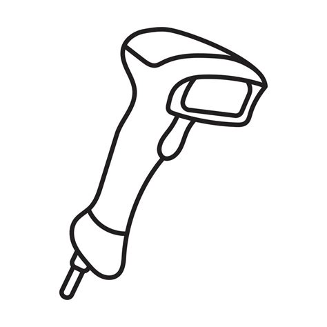 Handheld Barcode Scanner Line Art Icon For Apps And Websites 13569133