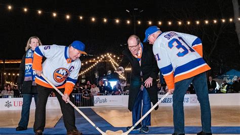 Islanders open The Park, a public skating facility at UBS Arena - Newsday